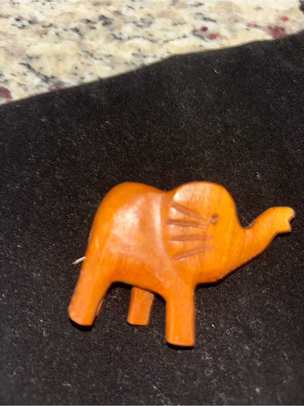 Artist Couture Orange Elephant Brooch